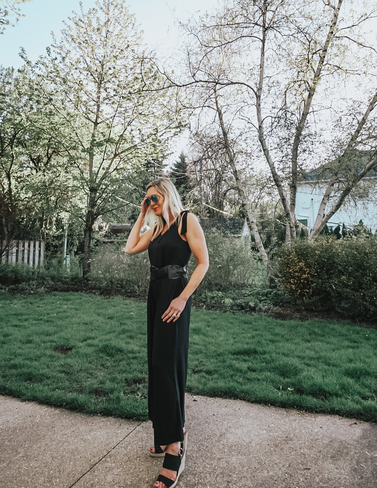 Black jumpsuit outfit deals